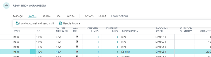 Total control from the Requisition Worksheet in Dynamics 365 Business Central