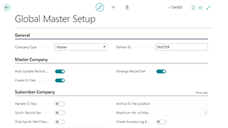 Configuration of Master Data synchronization in Dynamics 365 Business Central