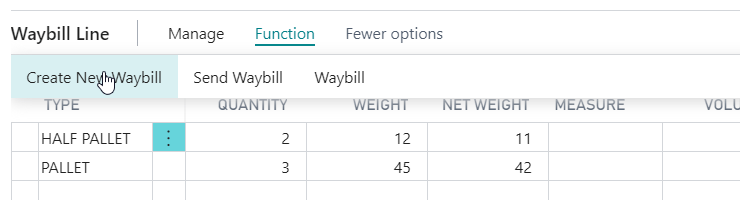 Create Waybill in Dynamics 365 Business Central