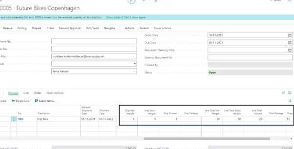 Waybills on Transfer Orders in Dynamics 365 Business Central