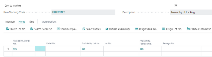 Item tracking on Intercompany orders