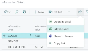 Edit data in Excel