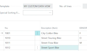 Custom data views